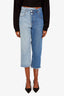 Monse Blue Denim Cotton Two Tone Straight Leg Jeans Size 4
