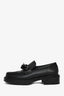 Louis Vuitton Black Leather Acrylic Chain 'Academy' Loafers Size 40