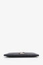 Saint Laurent Black Grain de Poudre Matelasse Chevron Leather Card Holder
