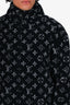 Louis Vuitton Black Monogram Fleece Zip-Up Jacket Size M Mens