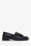 Pre-loved Chanel™ Black Leather Quilted Turnlock Logo Loafers Size 38.5