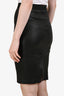 Helmut Lang Black Leather Pencil Midi Skirt Size 00