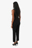 Maje Black Sheer Knit Sleeveless Jumpsuit Est Size 36