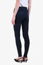 Pre-loved Chanel™ Navy Suede High-Rise Leggings Size 34