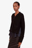 Sacai Dark Blue Denim x Knit Indigo Cardigan Size 3