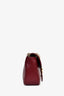 Gucci Burgundy Leather Quilted GG Marmont Medium Shoulder Bag