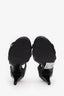 Pre-loved Chanel™ Black Leather Camellia Ankle Strap Sandals Size 36.5