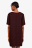 Marni Burgundy Check Short Sleeve Mini Dress Size 42