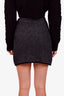 Prada Black Wool Cashmere Mini Skirt Size 38