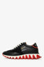 Christian Louboutin Black Leather/White 'Loubishark' Chunky Sneakers Size 39