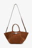 Demellier Brown Suede The Midi New York Top Handle Bag