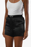 Short en soie noir Tom Ford avec logo, taille XXS