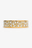 Hermès Gold/White Enamel Balcons du Guadalquivir Printed Wide Bangle Bracelet