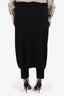 Antonio Marras Black Wool Knit Pant with Skirt Overlay Size XL