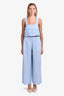 Vitamin A Blue/White Striped Linen Top Trousers Set Size S