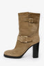 Jimmy Choo Brown Suede Heeled Boots Size 37.5