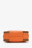 Max Mara Orange Leather Mini Tote Bag