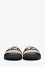 Gucci Black/White Rubber Logo Slides Size 36