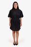 Frame Black Ramie Lace Puff Sleeve Mini Dress Size L