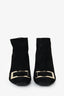 Roger Vivier Black Sueded Leather Buckle Embellished Ankle Boots Size 36.5