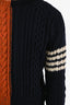 Thom Browne Navy/Orange Wool Sweater Size 3 Mens
