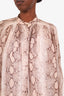 Zimmermann Brown Snake Print Blouse Size 1