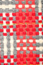 Burberry Red/Multicolour Basketweave Cashmere Fringe Scarf