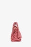 Balenciaga Pink Bruyere Lambskin Leather Giant 12 Rose Gold Motorcycle City Bag