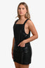 Maje Black Square Neck Sleeveless Mini Dress Size 2