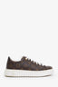 Louis Vuitton Brown Leather Monogram Time Out Sneakers Size 37.5
