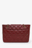 Pre-loved Chanel™ Red Quilted Lambskin CC Small Shopping Shoulder Bag