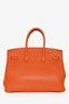 Hermès 2010 Orange Togo Leather Birkin 35