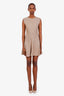 Brunello Cucinelli Nude Cashmere Sequin Sleeveless A-Line Mini Dress Size XS