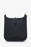 Hermès 2022 Black Clemence Leather Mini Evelyne TPM 16 Crossbody Bag