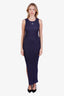 Loewe Blue Sparkle Anagram Rib Knit Tank Dress Size M