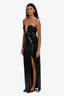 Michael Costello x Revolve Black Sequinned Strapless Gown Size XS