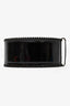 Alaïa Black Patent Leather Wide Waist Belt Size 80