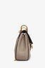 Chloe Taupe Grained Leather Drew Crossbody
