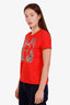 Hermès Red Cotton Della Cavalleria Print T-Shirt Size 36