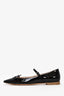 Miu Miu Black Patent Leather Mary Jane Pointed Toe Flat Size 37.5