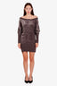 Moncler Grey Velour Mini Dress Size M