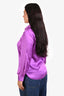 Frame Purple Silk Slim Pocket Shirt Size M