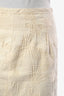 Dries Van Noten Cream Floral Imprint Midi Skirt Size 36