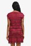 Missoni Dark Fuchsia Metallic Zig Zag Midi Dress Size S