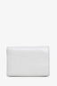 Balenciaga White Embossed Croc Neo Classic Compact Wallet