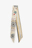 Christian Dior Cream Printed Silk 'L'Etoile' Twilly