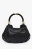 Gucci Black Guccissima Leather Bamboo Tassel Indy Bag