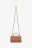 Pre-loved Chanel™ 26B Brown Lambskin Quilted Trendy CC Dual Handle Clutch with Chain