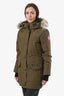 Canada Goose Military Green Down Coyote Fur-Trimmed 6660L Parka Size XS