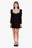 Reformation Black Cotton Farley Long Sleeve Mini Dress Size 4